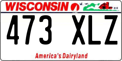 WI license plate 473XLZ