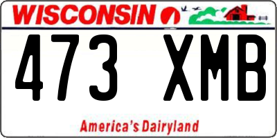 WI license plate 473XMB