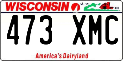 WI license plate 473XMC