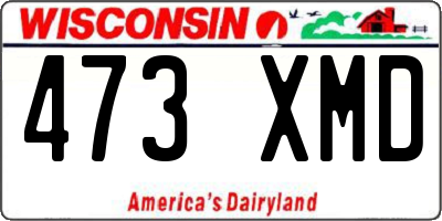 WI license plate 473XMD