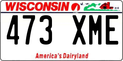 WI license plate 473XME
