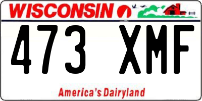 WI license plate 473XMF