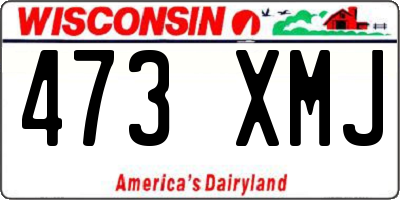 WI license plate 473XMJ