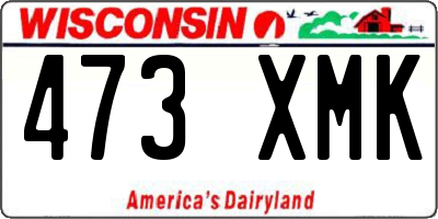 WI license plate 473XMK