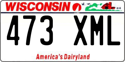 WI license plate 473XML