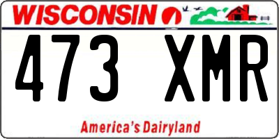WI license plate 473XMR