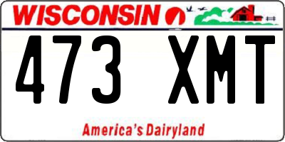 WI license plate 473XMT