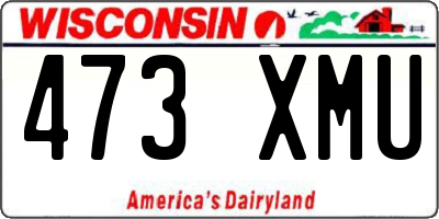 WI license plate 473XMU