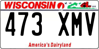 WI license plate 473XMV
