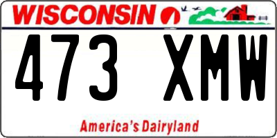 WI license plate 473XMW
