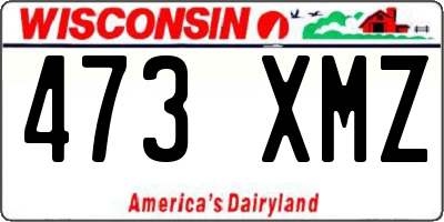 WI license plate 473XMZ