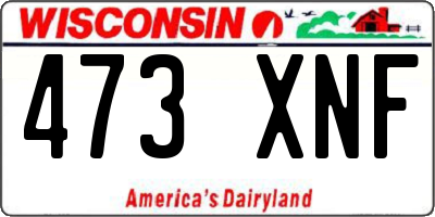 WI license plate 473XNF
