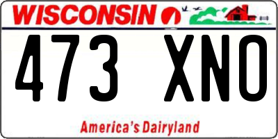 WI license plate 473XNO