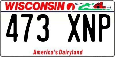 WI license plate 473XNP