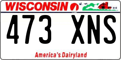 WI license plate 473XNS