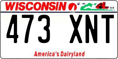 WI license plate 473XNT