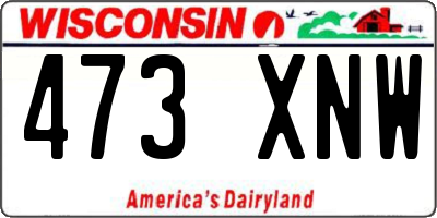 WI license plate 473XNW