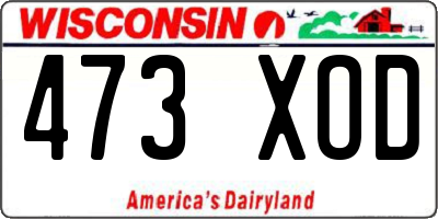 WI license plate 473XOD