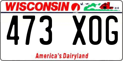 WI license plate 473XOG