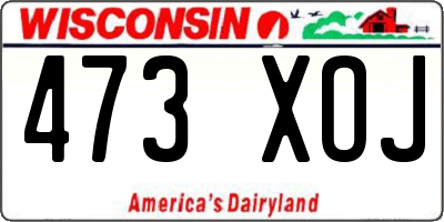 WI license plate 473XOJ
