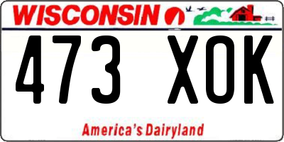 WI license plate 473XOK