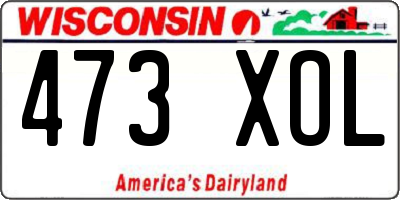 WI license plate 473XOL