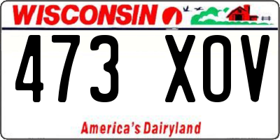 WI license plate 473XOV