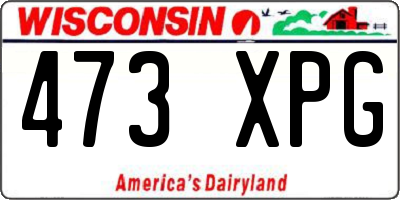 WI license plate 473XPG