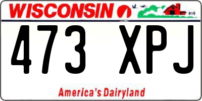 WI license plate 473XPJ