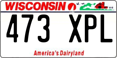 WI license plate 473XPL