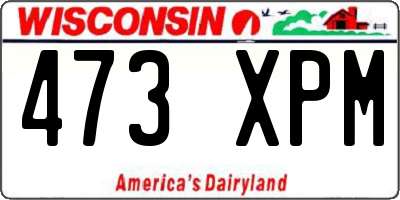 WI license plate 473XPM