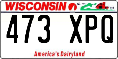 WI license plate 473XPQ