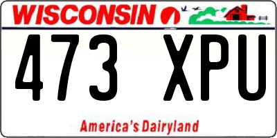 WI license plate 473XPU