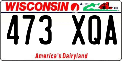 WI license plate 473XQA