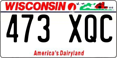 WI license plate 473XQC