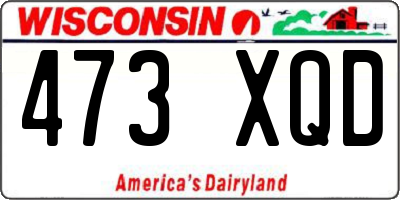 WI license plate 473XQD
