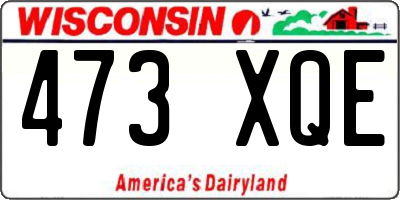 WI license plate 473XQE