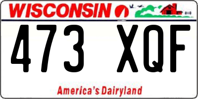 WI license plate 473XQF