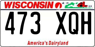 WI license plate 473XQH