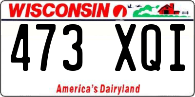 WI license plate 473XQI
