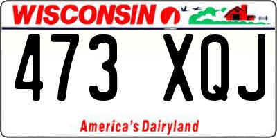 WI license plate 473XQJ