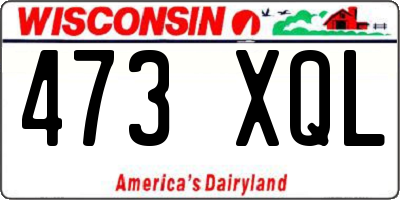 WI license plate 473XQL