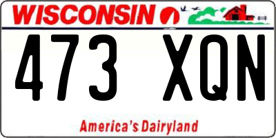 WI license plate 473XQN