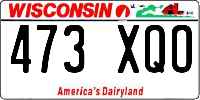 WI license plate 473XQO