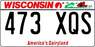 WI license plate 473XQS