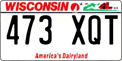 WI license plate 473XQT