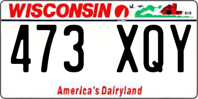WI license plate 473XQY