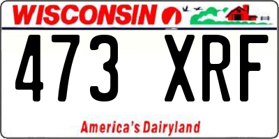 WI license plate 473XRF