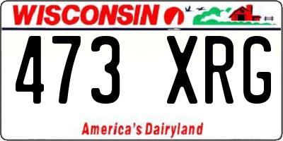 WI license plate 473XRG
