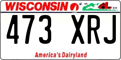 WI license plate 473XRJ